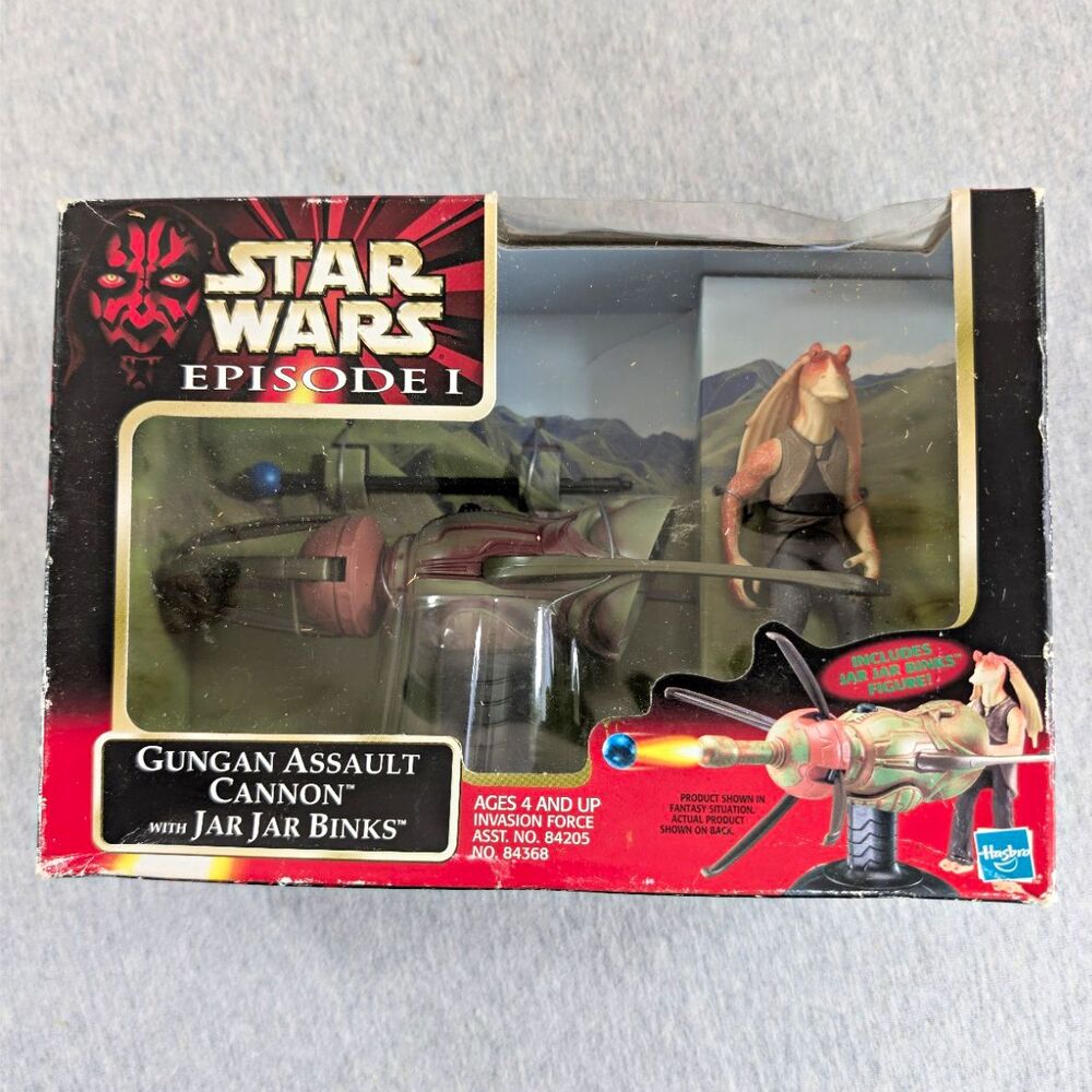 Star Wars Phantom Menace Invasion Force Gungan Assault Cannon Jar Jar Binks
